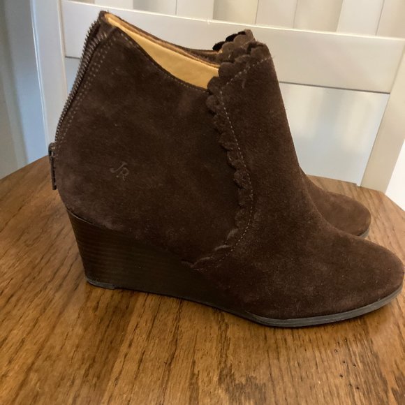 Jack Rogers Scallop Trim Wedge Emery Ankle Booties - Picture 5 of 5